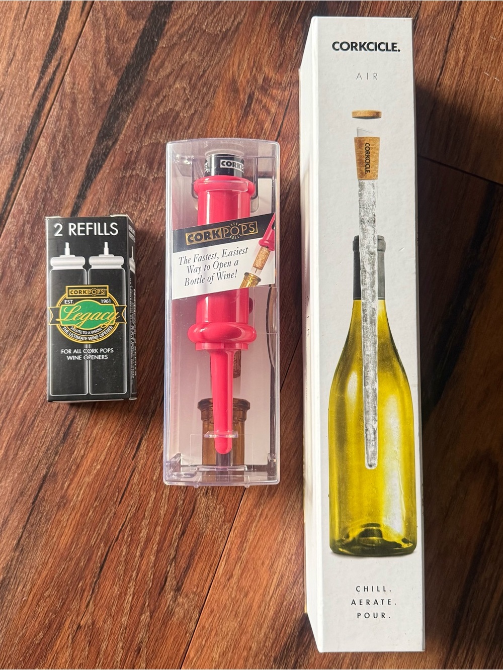 Corkcicle Air & Corkpops wine set